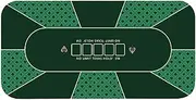 Poker Tables Cloth - 120x60cm Portable Poker Table Top Mat | Foldable Large Game Table Mat | Anti-Slip Poker Mat | Poker Table Top Layout for Poker, Theme and Poker Night