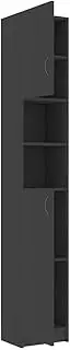 Washing Machine Cabinet Bathroom Furniture Set Gray 12.6"x10"x74.8" Chipboard