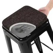 Memory Foam Bar Stool Cushion 1 Piece, Modern Dark Brown Square-1 Pcs