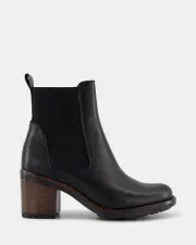 Shelly Shen Terrific/Black Leather Womens Boots 39