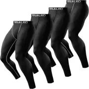 4 Pack Men'S Compression Pants Leggings Sports Tights Performance Athletic Basel