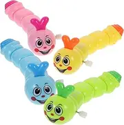 Vaguelly 4pcs Wind Up Caterpillar Clockwork Playthings for Engaging Educational for Hand Coordination and Parent Interaction Random Color