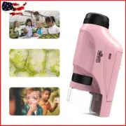 Mini Microscope Kit Battery Powered Lab Handheld Microscope for Kids Observation