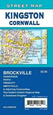 Street Map of Kingston, Cornwall, Brockville, Ontario, Canada, by GMJ