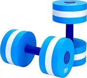 Sunlite Sports High-Density EVA-Foam Dumbbell Set, Water Weight, Swim Belt, Soft Padded, Water Aerobics, Aqua Therapy, Pool Fitness, Water Exercise