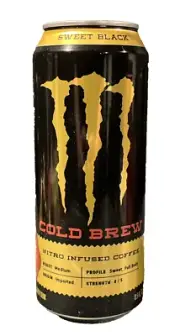 JAVA MONSTER NITRO COLD BREW SWEET BLACK COFFEE /ENERGY DRINK ZERO SUGAR 13.5 OZ
