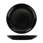 Torino Matte Black 7-1/2" Porcelain Coupe Plate - 3 Dz