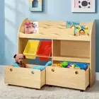 3 Tiers Kids Bookshelf Storage Children Bookcase Toy Box Organiser Display