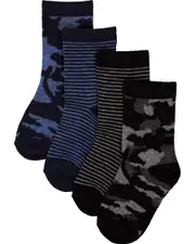 Boy Fashion Crew Sock 4 Pack