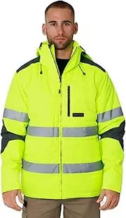 [Caterpillar] Men's HI VIS TRITON TAPED INS JACKET, Hi-Vis Yellow, S