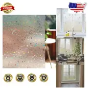 UV Blocking Window Film, 3D Rubble Design - Easy Static Cling 29.5 x 157.4 Inch