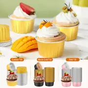 50Pcs Mini Loaf Pans w/ Lids&Spoons Sealing Stickers Nonstick Mini Cake Pans