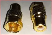 GOLD RCA to RF Coax TV Adapter for Sears Video Arcade & Sears Pong NEW