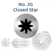 No.2G Closed Star Loyal Medium Stainless Steel Piping Tip