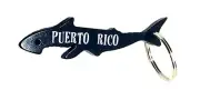 Lot of 12 Puerto Rico Metal Bottle Opener Rican key holder ring Black Shark