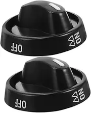 TEHAUX 2pcs Plastic Gas Stove Knobs Easy Install Replacement Knobs for Gas Range Cooktop Modern Design for Stylish Kitchen Upgrade