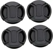 Generic 4pcs Camera Lens Cover Lens Covers Lens Cap Camera Lenses Camera Lens Protectors Waterproof Camera Lens Universal Lens Cover Lens Hood Cover Black Plastic