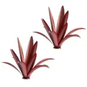 Metal Agave Plants Outdoor(2pcs) 2PCS Red