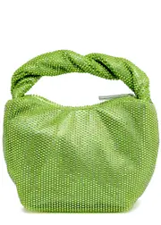 Stine Goya Ziggy Mini Embellished Satin top Handle bag - Lime One Size