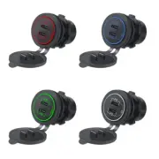 PD Dual USB Socket 12V 24V Power Adapter with for Motorcycle