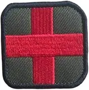 First Aid Patch 3D Cloth Sticker Red Cross Embroidered Fastener Hook Loop Morale Badge, First Aid Patch, Embroidered Cloth Sticker, Red Cross Patches