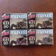 Maxell XLII-S 90 Cassette Tape 90 Type II High Bias Sealed Set of 4