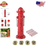 24" Weather-Resistant Vintage Fire Hydrant Decor for Dogs - Easy Clean Design