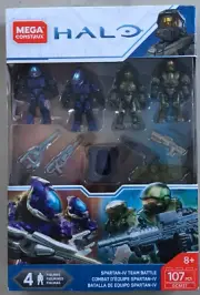 Spartan-IV Team Battle Set PLUS EXTRA BONUS FIGURE Mega Construx Halo GCM37