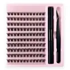 144Pcs Curl False Eyelashes Segmented DIY Lash Extension Kit Cosplay