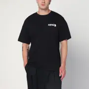 [KENZO] Black cotton T-shirt with logo M Black