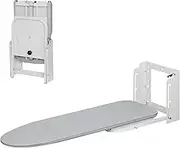 Zoes Homeware Wall Mounted Ironing Board, 180 Rotation, Space-Saving Fold Down, 36" x 12", Silver