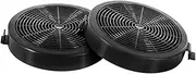 Devanti Activated Charcoal Carbon Filter Range Hood Filters, Pyramid Rangehood Replacement for Ductless Ventless Set of 2, Black Kitchen Cooker Accessories