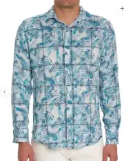 Robert Graham Flip Side Button Up Shirt Men's M Reversible NWT