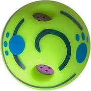 Fun Giggle Sounds Ball Wobble Wag Giggle Ball Pet Dog Play Ball for Indoor and Outdoor, Doggies Ball Interactive Dog Toy Training Pet Toys Cat and Dog Chew Toy Keeps Dogs Happy All Day-Green AISEN