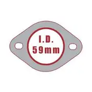Aunger Single Pack Exhaust Gasket+Bag 2 1/4" 2 Bolt Ford/Univ W F/R Je219 / Je934 - CLG010R-1