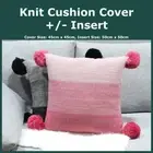 Corner Pom Pom Knitting Throw Cushion Cover +/- Insert Home Decor Pillow Case