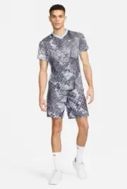 Nike Court Victory Tennis Shirt & Short Outfit Sz M Gridiron/White DD9115 015