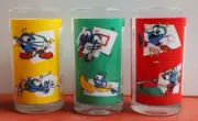 3x Coca Cola COKE vintage GLASS McDonalds IZZY Atlanta Olympics Mascot 1996 SET