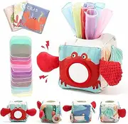 Promise Babe Baby Tissue Box Toy for Toddler 6-12 Months - Montessori Toys Baby Tissue Box Sensory Toys to 1 Year Old - Kids Boy Girl Gifts for Babies 6 12 18 Months Old (Ocean)