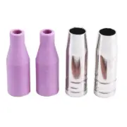 1X(4Pcs MB15AK MIG/ Gas Ceramic Nozzle Welding Tip Nozzle Shield Cup for4699