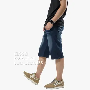 牛仔短褲 貓爪刷白牛仔褲 彈性短褲 車繡後口袋丹寧 Men's Jeans Denim Shorts Jeans Shorts Short Pants Embroidered Pockets (321-0086-32)牛仔色 M L XL 2L 3L 4L (腰圍:28~39英吋/71~99公分) 男 [實體店面保障] sun-e