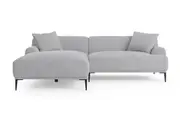 Brosa Seta 4 Seater Sofa with Chaise (Gainsboro Grey, Left Chaise)
