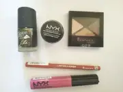 NEW Rimmel NYX Makeup LOT Lip Gloss Eyeshadow Concealer Glow Lip Pencil Pink