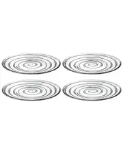 Barski Glass Dinner Plates Set of 4