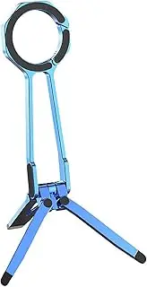 Magnetic Phone Tripod Stand,Aluminium Smartphone Mini Tripod Pocket Cell Phone Stand,Smartphone Desktop Stand with 360-degree Rotating, Portable Triangular Mobile Phone Live Streaming Stand (Blue)