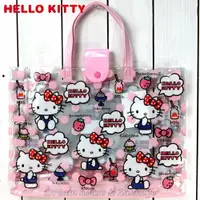 在飛比找樂天市場購物網優惠-日本三麗鷗 Hello Kitty 甜點透明防水包/手提包/