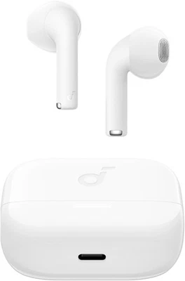 Soundcore K20i by Anker, Semi-in-Ear Earbuds, Bluetooth Wireless, 36H White