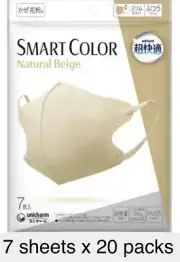Unicharm Cho-kaiteki Mask Smart Color Type Natural Beige Regular 7 x 20