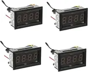 ULTECHNOVO 4pcs Car Watch Digital Time Clock Digital Clock Automotive Clock Car Clocks for Dash Vehicle Clock for Car Clock for Car Abs Black