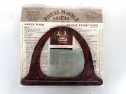 Vintage Tortoise Shell Purse-N-Able Handle-Macrame Crochet Weaving Fabric Plans